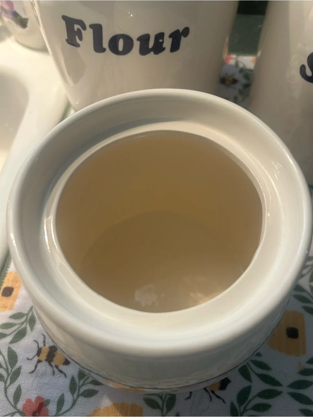 Ceramic Kitchen Canister Set - Flour Sugar Coffee Tea